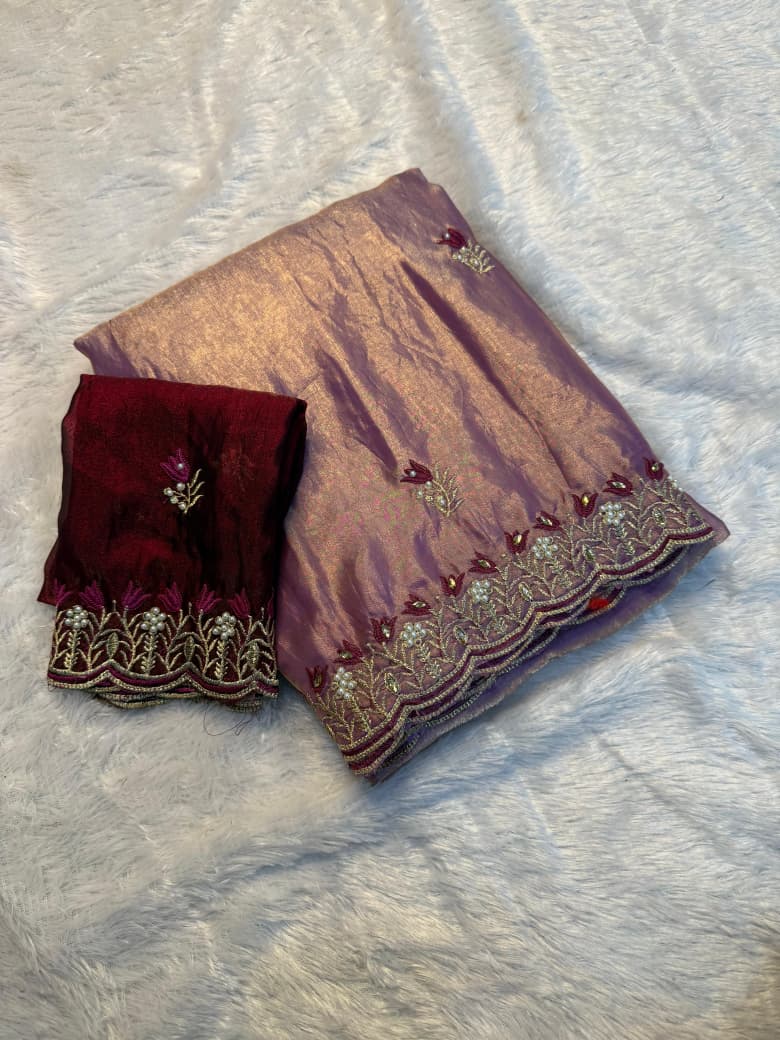 Crunchy Designer Saree 