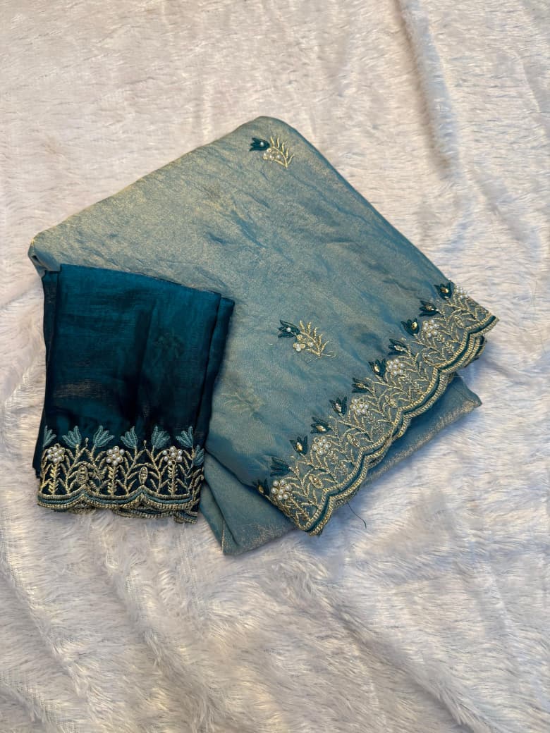 Crunchy Designer Saree 